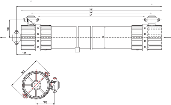 中空纖維膜組件內(nèi)部結(jié)構(gòu)圖-藍(lán)膜